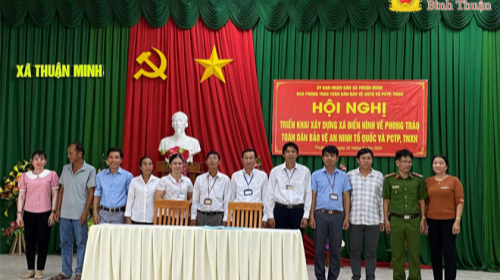 Xây dựng xã Thuận Minh – Hàm Thuận Bắc   “Điển hình về phong trào toàn dân bảo vệ an ninh Tổ quốc” năm 2023
