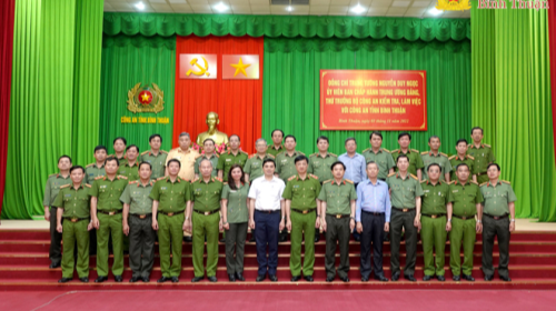 Đoàn công tác do đồng chí Trung tướng Nguyễn Duy Ngọc, Uỷ viên Ban chấp hành Trung ương Đảng, Thứ trưởng Bộ Công an làm Trưởng đoàn đã kiểm tra, làm việc tại Công an tỉnh Bình Thuận