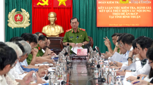 Bộ Công an làm việc với tỉnh Bình Thuận về việc thực hiện Đề án 06 của Chính phủ